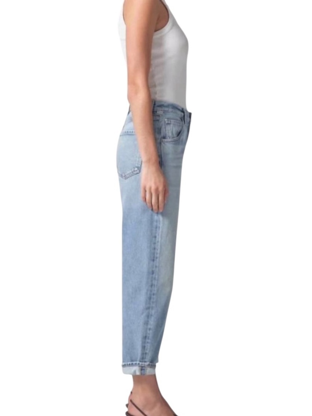 Citizens of Humanity Dahlia Bow Leg Baby Roll Jeans “Ribbon” Wash NWOT Size 28 - Picture 4 of 17